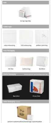 Wit Decoupage-Diner 12.5gsm 380mm het Document van het Weefselservet Houtpulp Grote Document Servetten