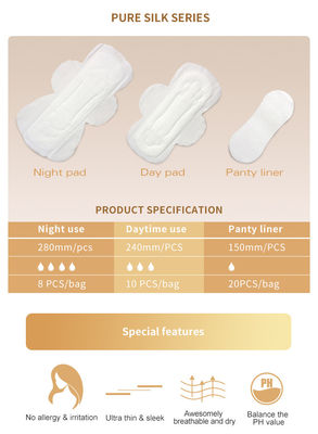 Biologisch afbreekbare 140mm het Menstruele Maandverband van Damesoft sanitary pad Vrouwen